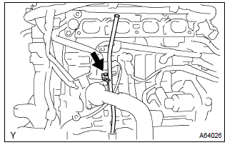 Toyota Corolla. Install oil level gage guide