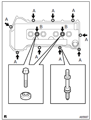 Toyota Corolla. Install cylinder head cover sub–assy