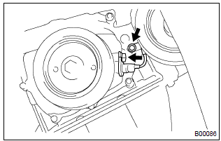 Toyota Corolla. Remove crankshaft position sensor