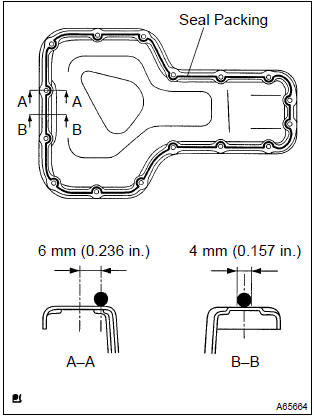 Toyota Corolla.  Install oil pan subassy