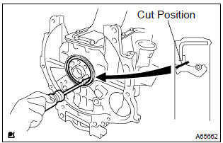 Toyota Corolla. Remove engine rear oil seal