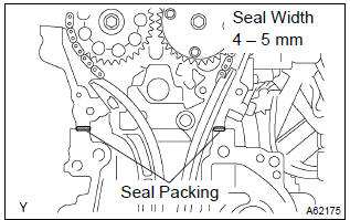 Toyota Corolla.  Install timing chain or belt cover sub–assy