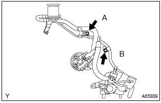 Toyota Corolla. Install return tube sub–assy