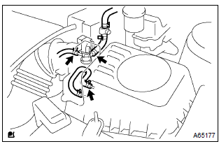 Toyota Corolla. Install air cleaner assembly with hose