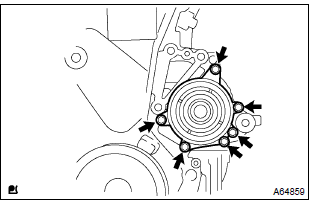 Toyota Corolla. Remove water pump assy