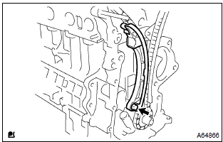 Toyota Corolla. Remove chain tensioner slipper