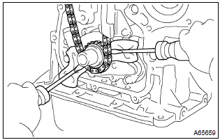 Toyota Corolla. Remove chain subassy