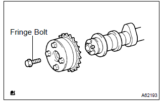 Toyota Corolla. Remove camshaft timing gear assy