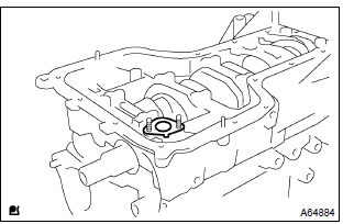 Toyota Corolla. Remove oil strainer flange gasket