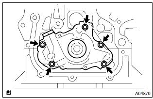 Toyota Corolla. Install oil pump assy