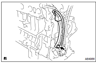 Toyota Corolla. Install chain tensioner slipper