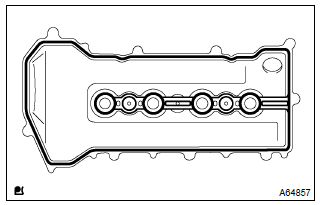 Toyota Corolla.  Install cylinder head cover gasket