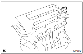 Toyota Corolla. Install oil filler cap subassy