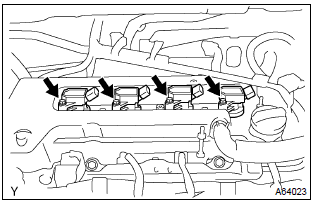 Toyota Corolla. Remove ignition coil assy