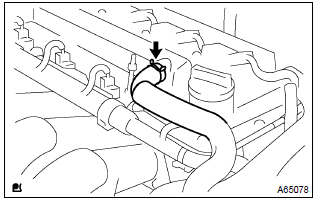 Toyota Corolla. Disconnect ventilation hose