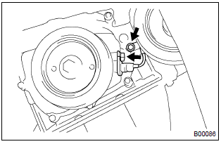 Toyota Corolla. Remove crank position sensor