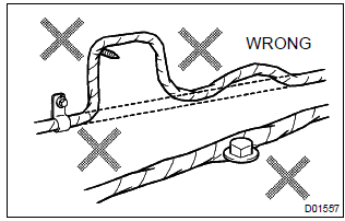 Toyota Corolla. Handling of wire harness