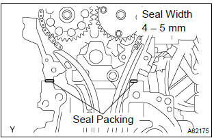 Toyota Corolla. Install timing chain or belt cover sub–assy