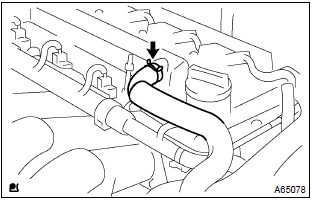 Toyota Corolla.  Disconnect ventilation hose