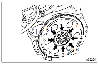 Toyota Corolla. Install drive plate & ring gear sub–assy