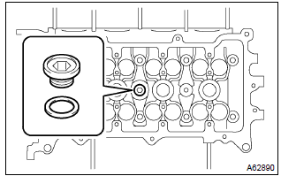 Toyota Corolla. Remove w/head taper screw plug no.2