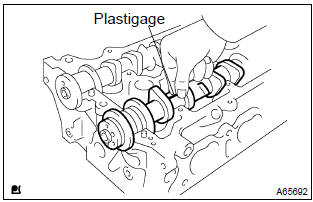 Toyota Corolla. Inspect camshaft oil clearance