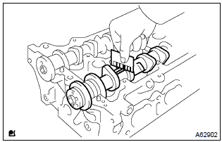 Toyota Corolla. Inspect camshaft oil clearance