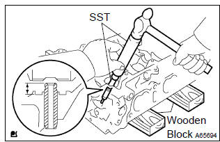 Toyota Corolla. Replace valve guide bushing