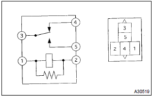 Toyota Corolla. Cooling fan relay no.2