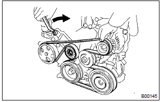 Toyota Corolla. Remove fan and generator v belt