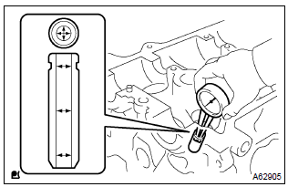 Toyota Corolla.  Inspect valve guide bushing oil clearance
