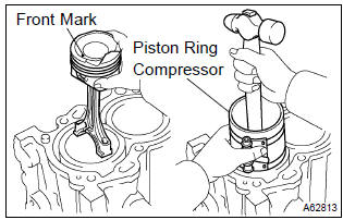 Toyota Corolla. Install connecting rod sub–assy