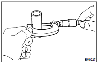 Toyota Corolla. Inspect piston pin oil clearance