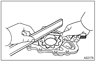 Toyota Corolla.  Inspect oil pump assy