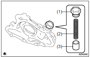 Toyota Corolla. Install oil pump relief valve