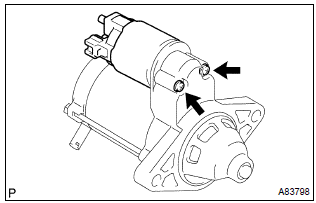 Toyota Corolla. Remove repair service starter kit