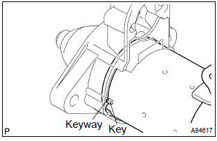 Toyota Corolla. Install starter yoke assy