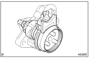 Toyota Corolla. Remove starter center bearing clutch sub–assy