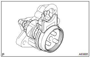 Toyota Corolla. Install starter center bearing clutch sub–assy