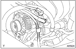 Toyota Corolla. Remove generator assy