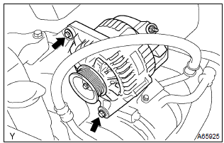 Toyota Corolla. Remove generator assy