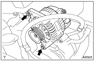 Toyota Corolla.  Install generator assy