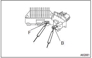 Toyota Corolla. Inspect generator regulator assy