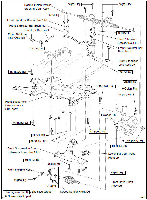 Toyota Corolla Repair Manual: Front suspension - Front suspension