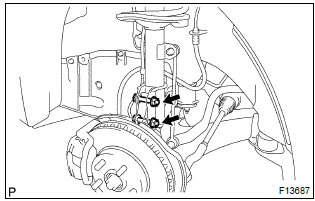 Toyota Corolla. Remove front shock absorber with coil spring