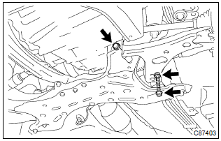 Toyota Corolla. Temporary tighten front suspension arm sub–assy lower