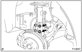 Toyota Corolla. Install front shock absorber with coil spring