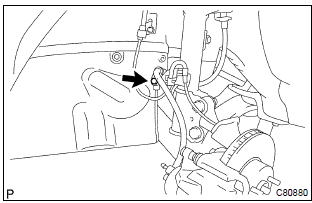 Toyota Corolla. Install front flexible hose