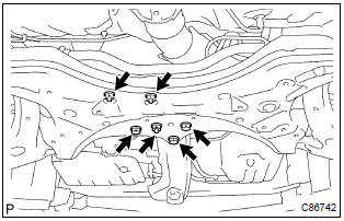 Toyota Corolla. Separate front suspension crossmember sub–assy