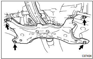 Toyota Corolla. Separate front suspension crossmember sub–assy